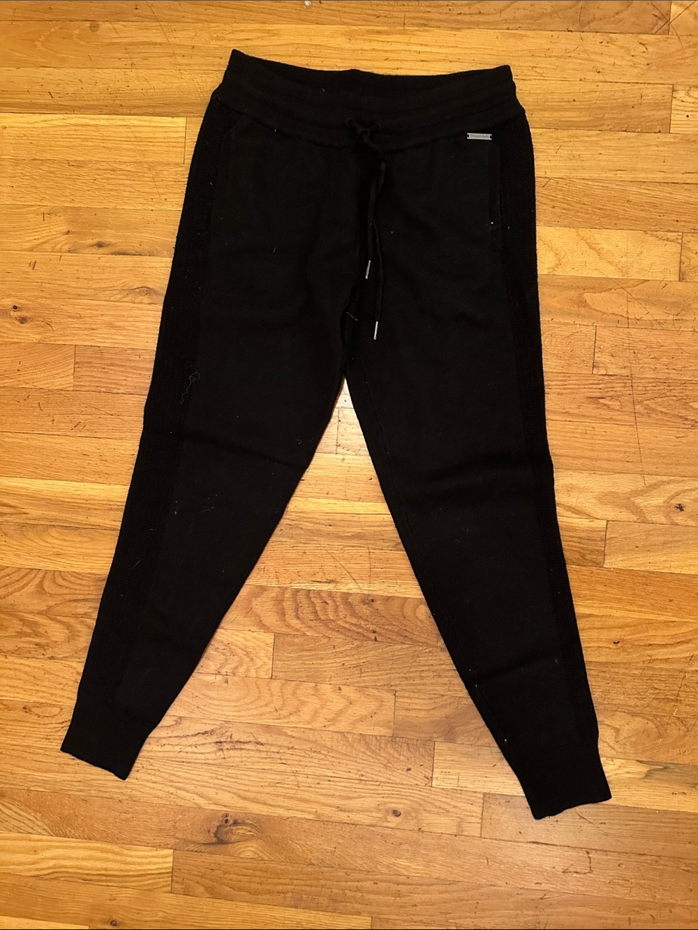 Sweaty Betty Women’s Thick Wool Ski Top Layer Black Knit Pants